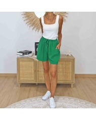 Short femme vert confortable du 36 au 42