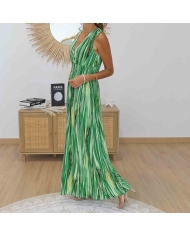Robe longue verte taille unique 36 à 44