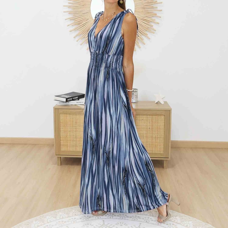 Robe longue magique Jade ardoise