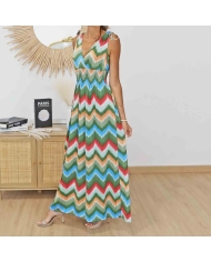 Détail liens à nouer épaules robe Mila verte