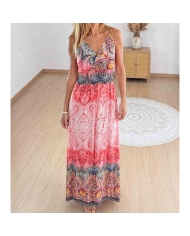 Robe magique femme corail taille smockée