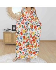 Robe magique femme multicolore décolleté V