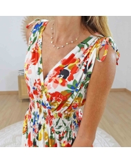 Détail liens à nouer épaules robe Lily