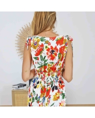 Robe longue fluide femme multicolore