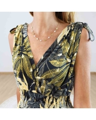 Robe magique Savannah femme noir et jaune