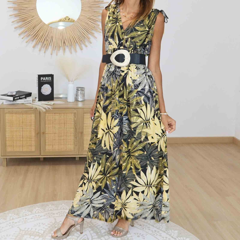 Robe Savannah associée à la veste Lyna noire