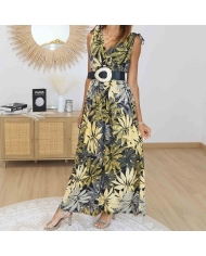 Robe Savannah associée à la veste Lyna noire