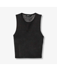 Débardeur noir femme sans manches