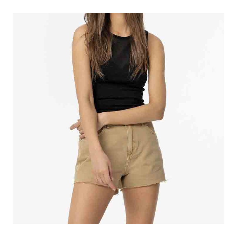 Top maille fine noir femme tendance