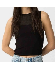 Top noir élégant femme Tiffosi.
