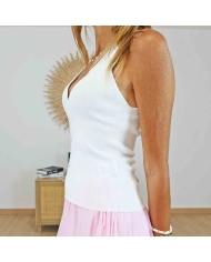 Débardeur femme écru élégant