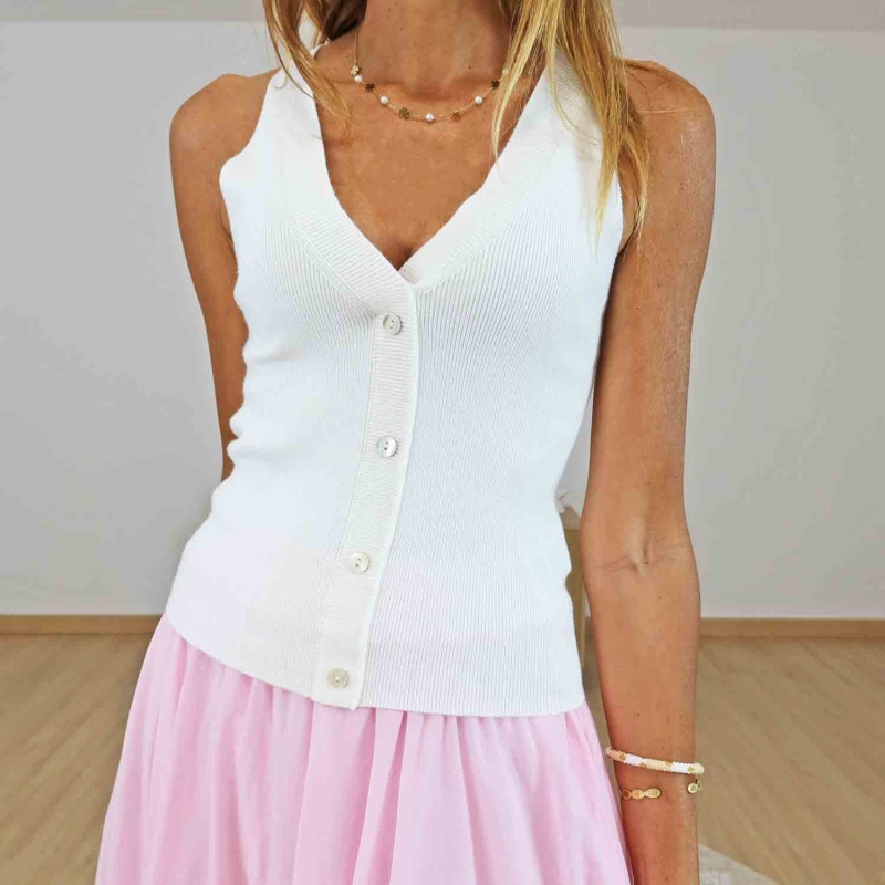 Top EVAGORE écru Tiffosi femme