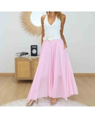 Jupe bohème femme rose tendre
