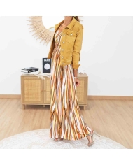 Robe élégante imprimé dégradé femme