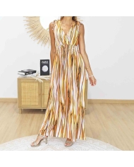 Robe magique Jade moutarde caramel femme