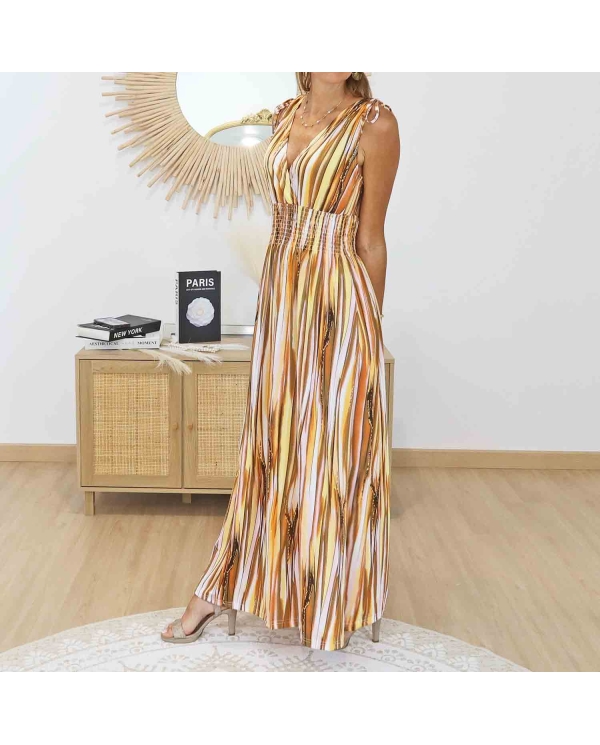 Robe élégante imprimé dégradé femme