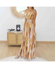 Robe élégante imprimé dégradé femme