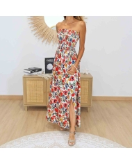 Robe longue imprimé floral femme été