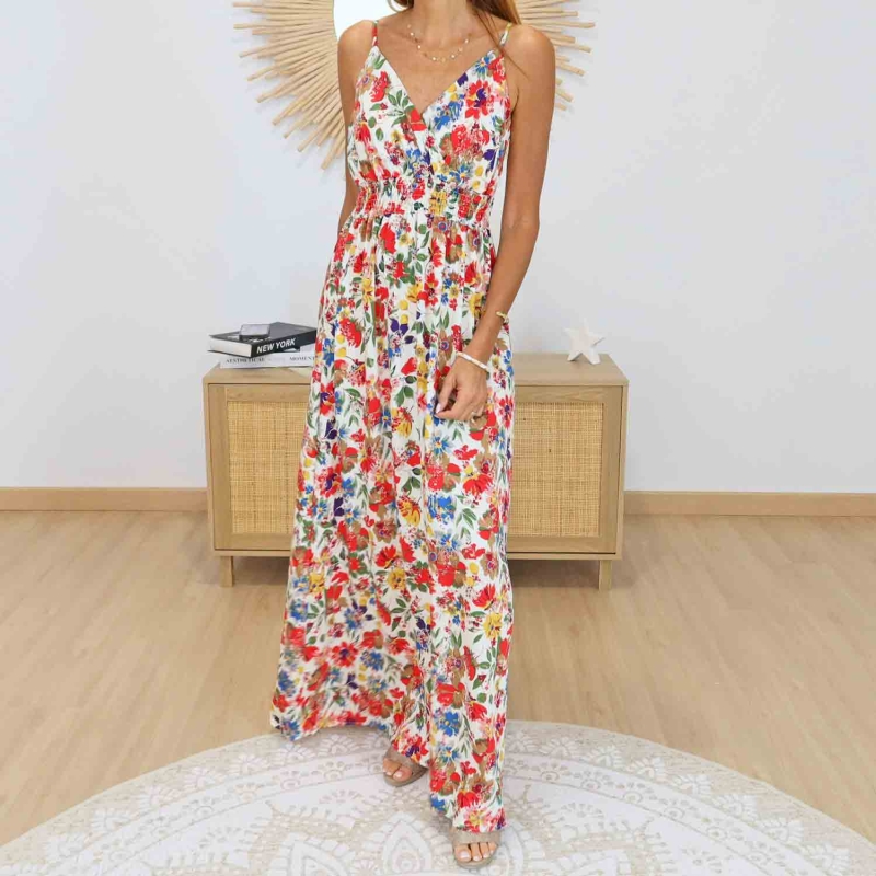Robe longue été fleurie femme