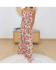 Robe longue été fleurie femme