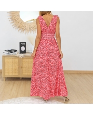 Robe longue magique Camille rouge