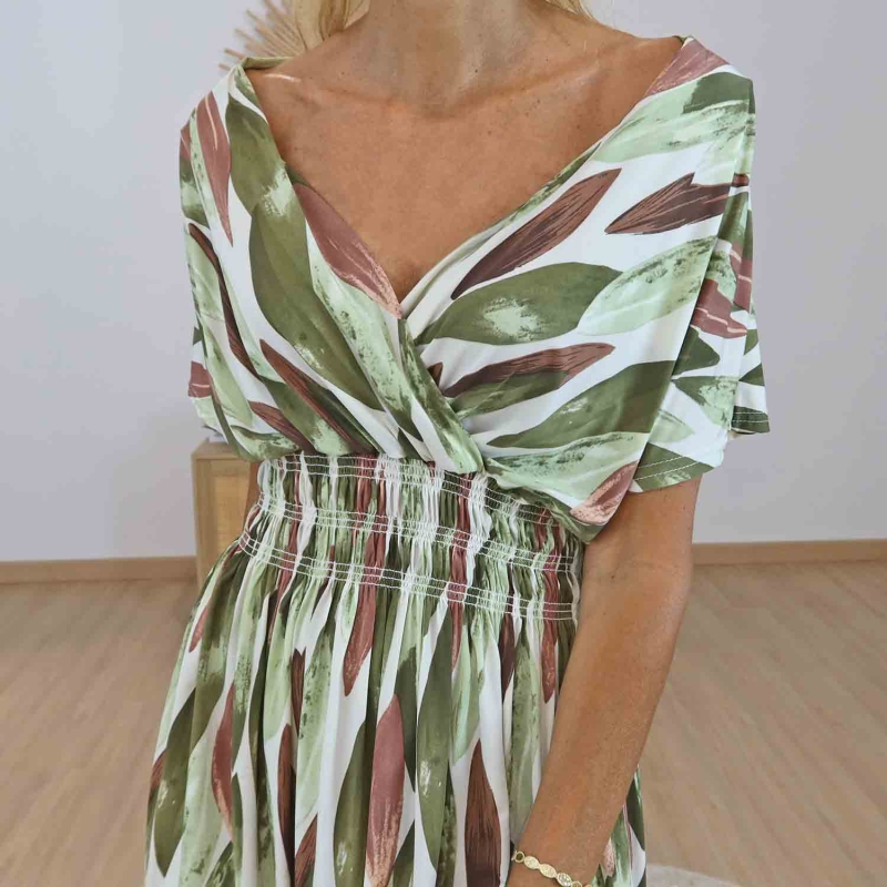 Robe Magique Alyssa vert amande