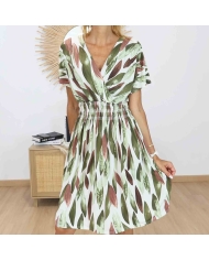 Robe magique Alyssa femme taille unique imprimé végétal été