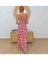 Robe magique dos nu Cerise