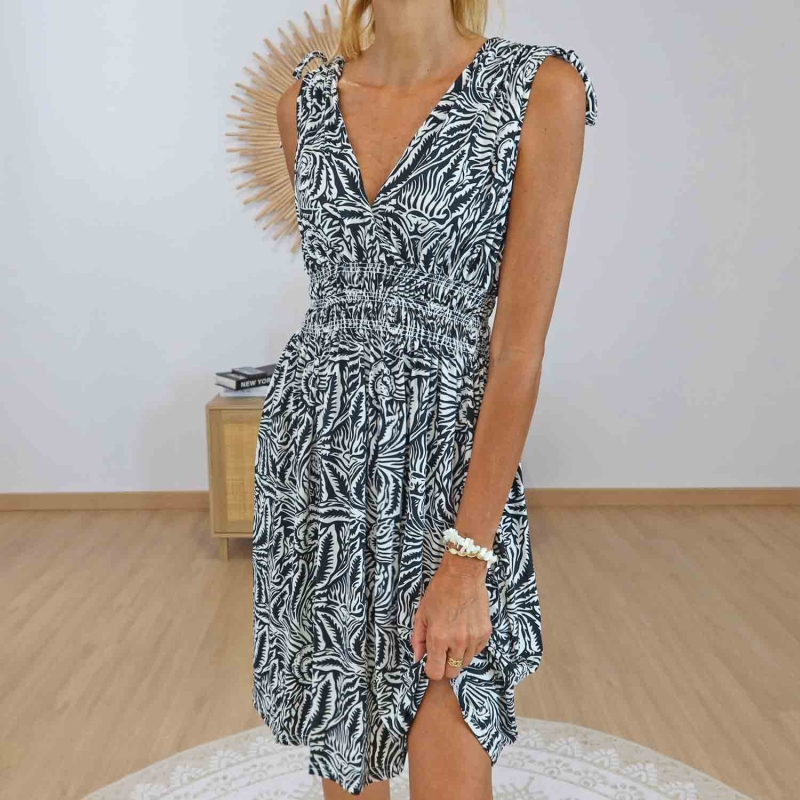 Robe magique Noélie noir et blanc