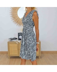 Robe fluide taille smockée
