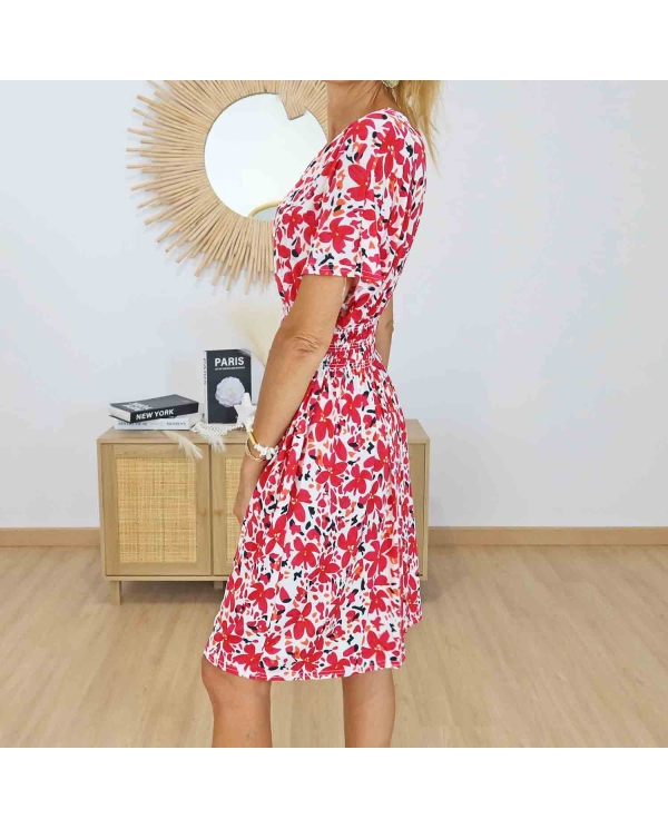 Robe magique Cerise courte rouge framboise