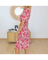 Robe magique Cerise courte rouge framboise