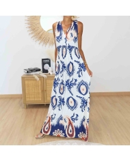 Robe magique Isadora bleu impérial extra longue femme