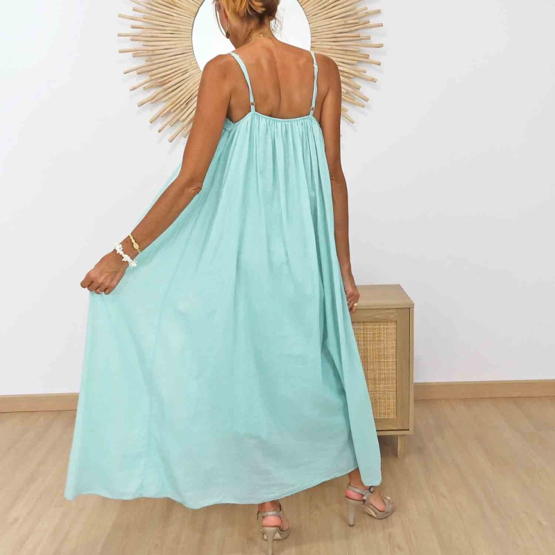Robe été femme en voile de coton