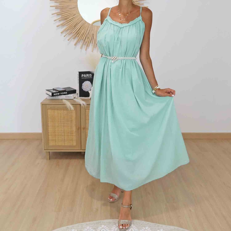 obe longue femme collection Azélie Vert d'Eau