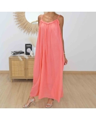 Robe été corail taille unique