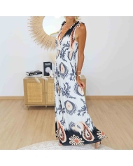 Robe extra longue bohème noire