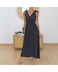 Robe magique longue Élina Noir