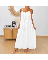 Robe longue Azélie bohème blanche