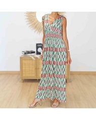 Robe magique longue Naïa verte