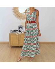Robe magique Naïa verte vue de trois quarts