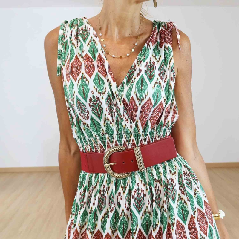 Robe magique longue Naïa verte