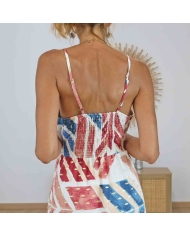 Dos smocké robe longue Calista femme