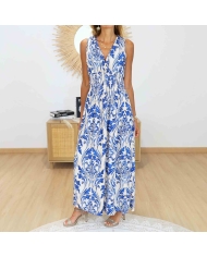 Robe magique Élora avec taille smockée et liens aux épaules