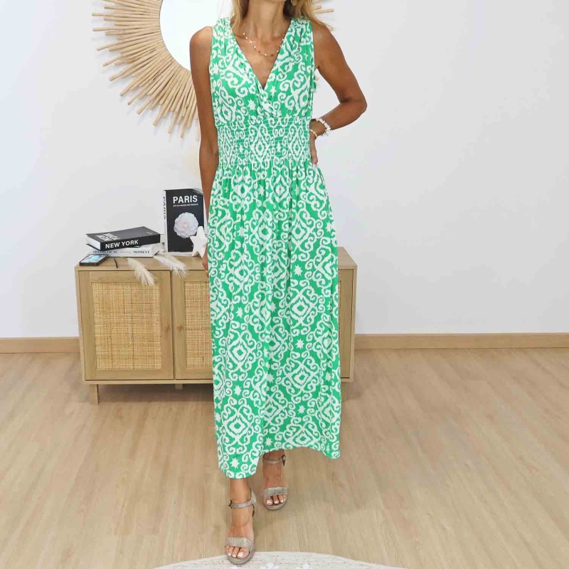 Robe Athéna verte taille unique du bon 36 au 46+