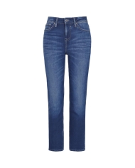 Détail denim jean Garcia femme coupe droite bleu