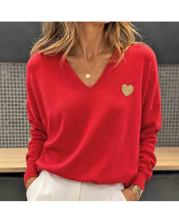 Pull Louane rouge