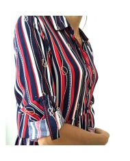 Détail manche retroussable robe chemise Babilonia Tifosi