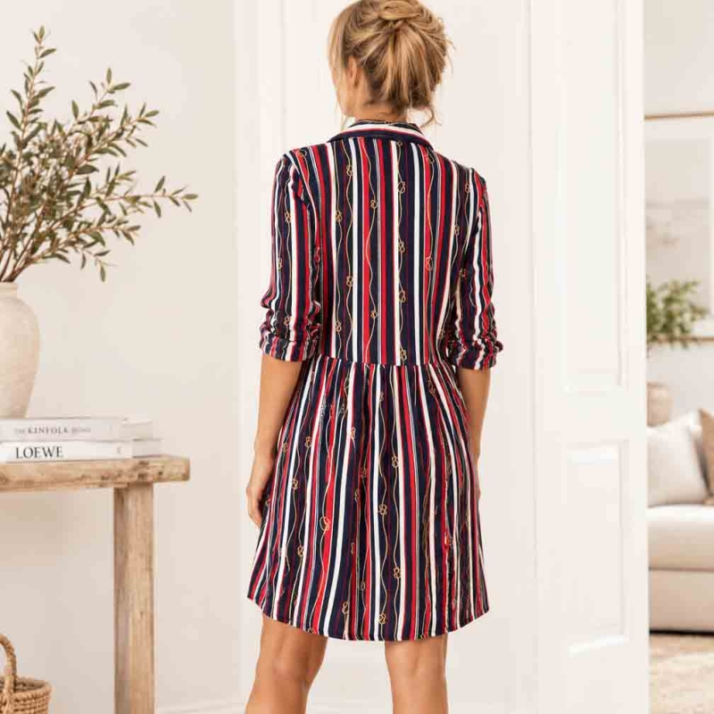 Robe courte chemise Tifosi Babilonia femme coupe évasée