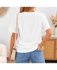 T-shirt blanc femme taille unique vue de dos